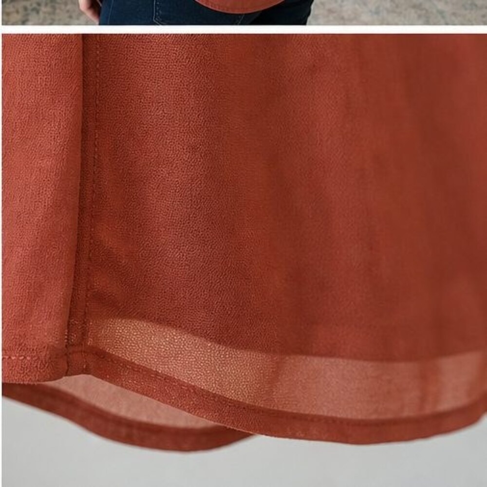 Rust Button Blouse - Picture 6 of 6